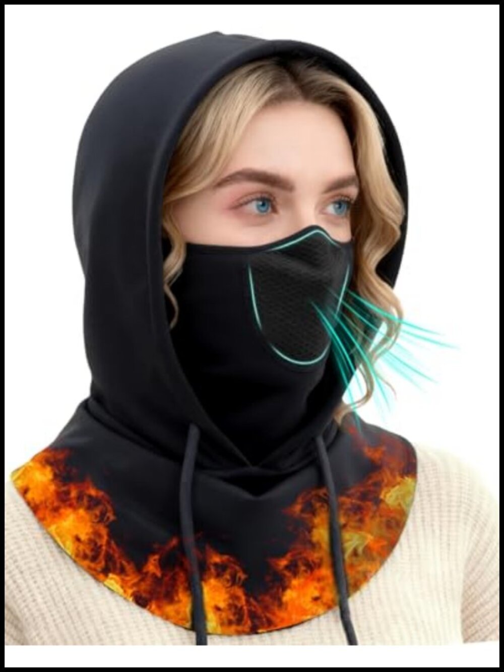 Fleece Balaclava Hood Face Mask Neck Gaiter 3-in-1 Winter Ski Mask
